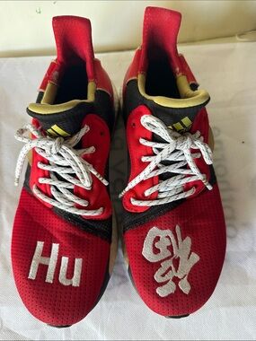 Hu - Chinese New Year - Red and Black Lace-Up Sneakers